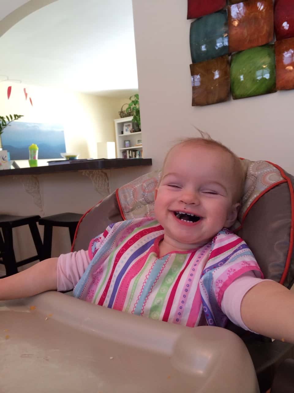 At lunch today, the girls all decided they wanted to try some of the lettuce from my mixed greens salad. Gwen, of course, liked all of it, including pieces with Greek dressing. Abby was amazed that she liked “the green kind (baby romaine), dry.” Josie was indifferent. She preferred her clementines and noodles. Abby insisted I take a picture to tell her Papa. This was a momentous occasion!