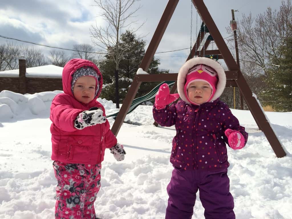 We all played in the snow today! The girls enjoyed sledding with their Papa. Gwen didn’t care for the snow quite as much as Josie and Abby. After her first forward fall, she decided it made good sense to stay mostly in one place. Josie attempted to wander around in the deep snow and wasn’t bothered by her many snowy faces. Abby enjoyed climbing on the huge snow piles, making snow angels, and sledding. Big girls can have all the fun.