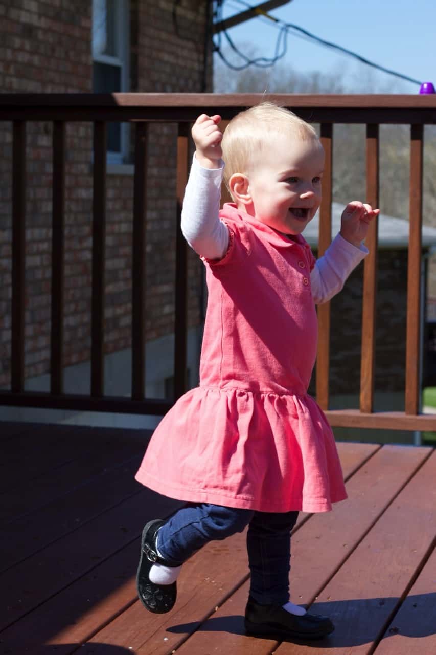 Bubbles! The girls had lots of fun with bubbles today, especially Gwen. She just squeals with delight.
