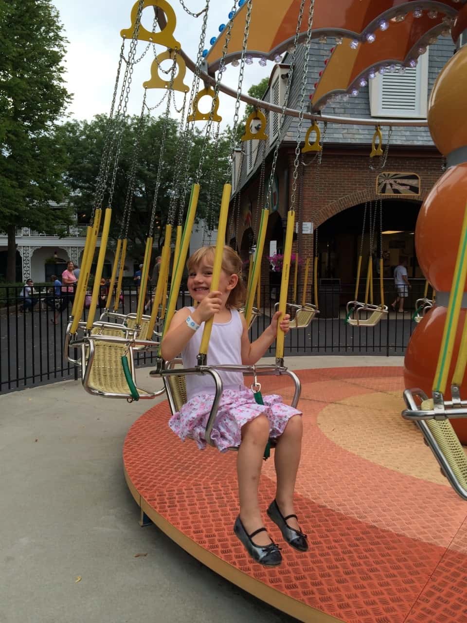 We decided to escape from the stress of packing and house-hunting with a visit to Coney Island this evening. It was just what we needed! The girls had a blast, and enthusiastically rode every ride. (And, kids under two ride free!)