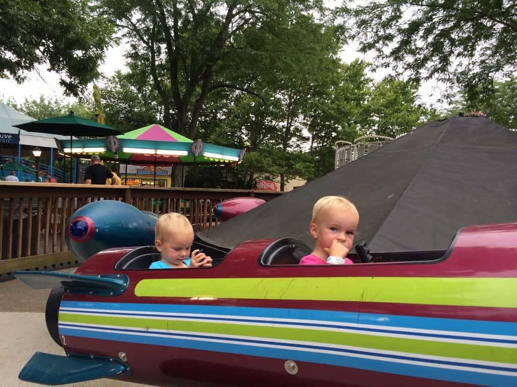 We decided to escape from the stress of packing and house-hunting with a visit to Coney Island this evening. It was just what we needed! The girls had a blast, and enthusiastically rode every ride. (And, kids under two ride free!)