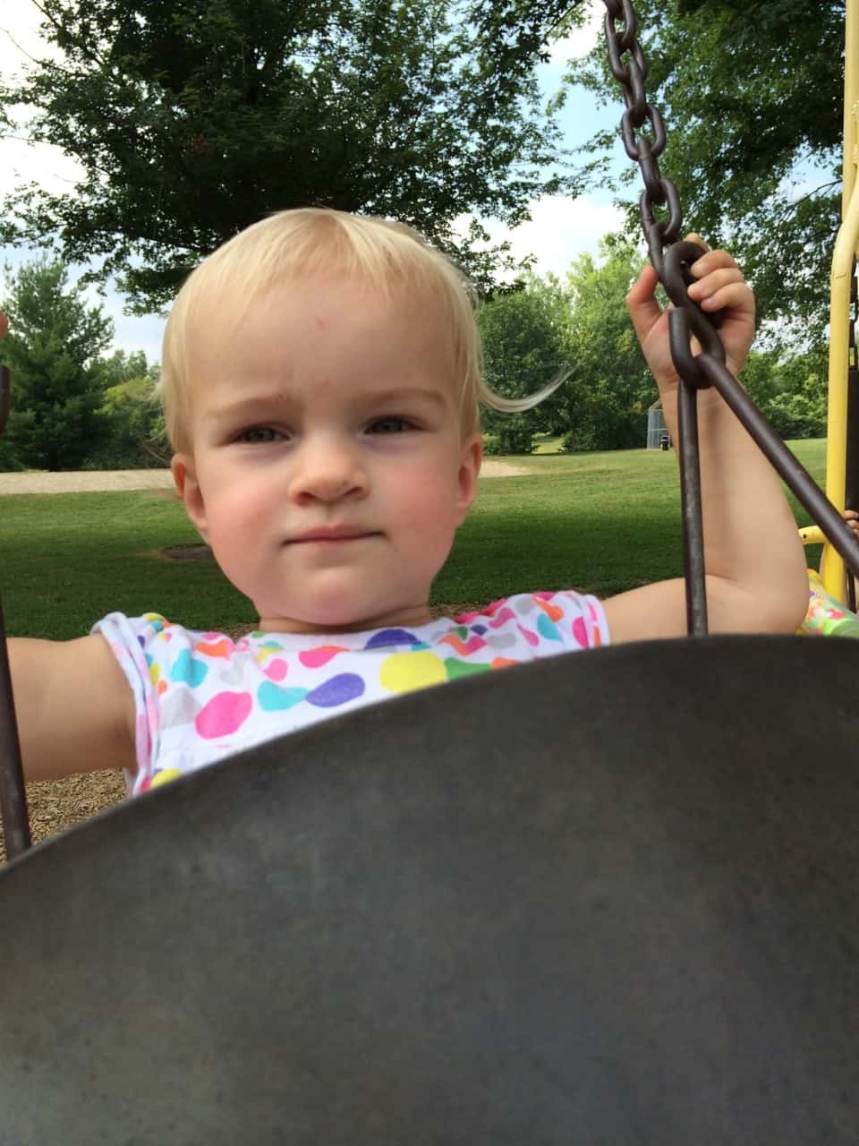 The girls and I visited yet another park this morning - Harbin Park in Fairfield. Their favorite part was definitely the swings.