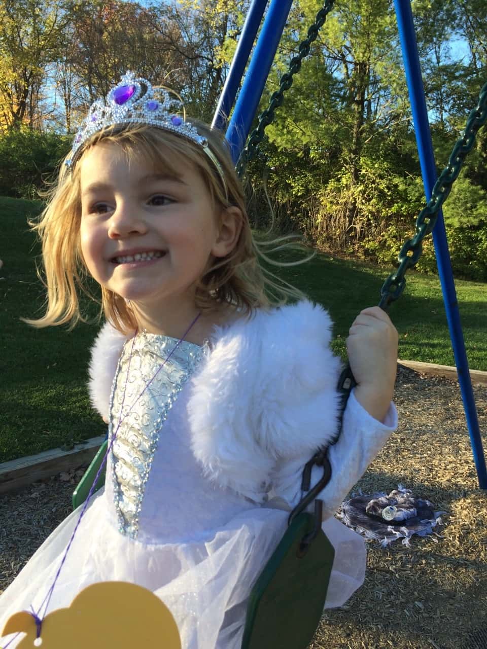 These gems were taken after the Madeira Fall Costume Parade. Gwen and Josie were still snoozing so Abby and I went down to the park for the parade, games, and food. John and the babes met up with us later to play at the park. Based on the smiles alone, one could guess that they had fun.