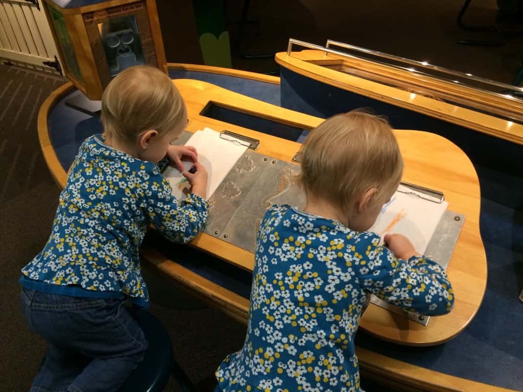 We had a fun Saturday morning excursion to the Museum Center. Gwen and Josie especially liked the chicken truck, and riding the escalators. Abby greatly enjoyed, and was really adept at tangrams.