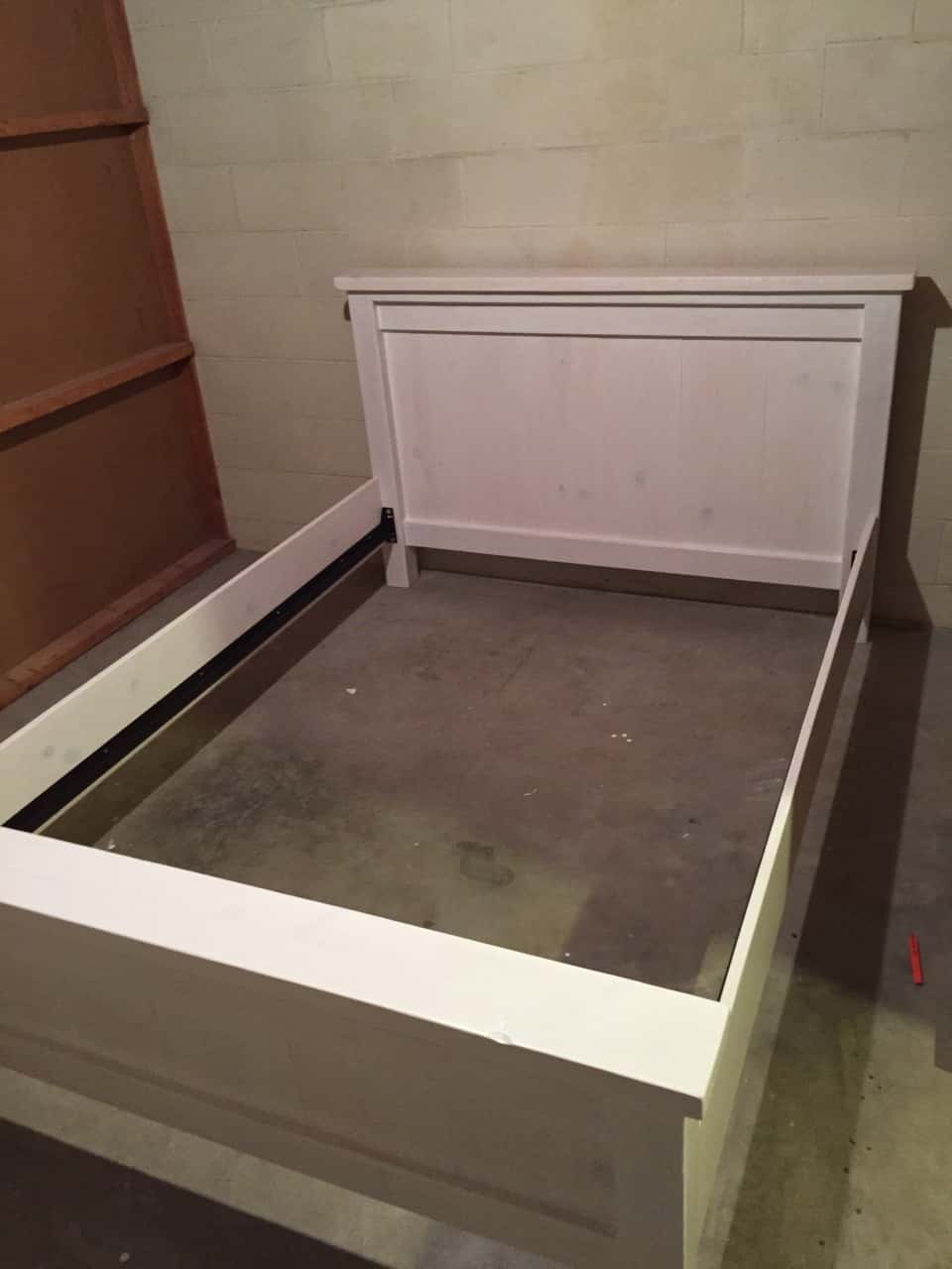 That took longer than I expected.

After two and a half months (and a herniated disc), we have a bed. We like it, and so do our bouncing girls.