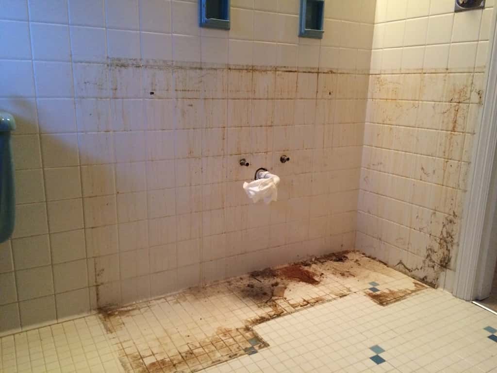 Since we didn’t want to expose our sick kids to paint fumes this weekend, we decided to tackle another project. The bathroom seems so much bigger and nicer now!