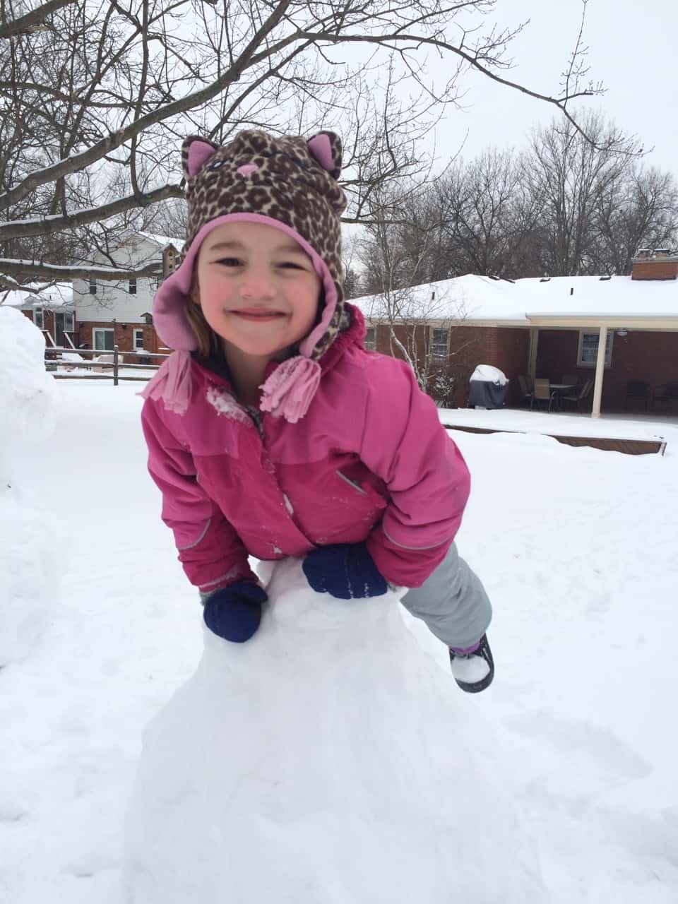 The girls had fun in the snow this morning, but, gosh, do I hope it was the last time this season. Spring!