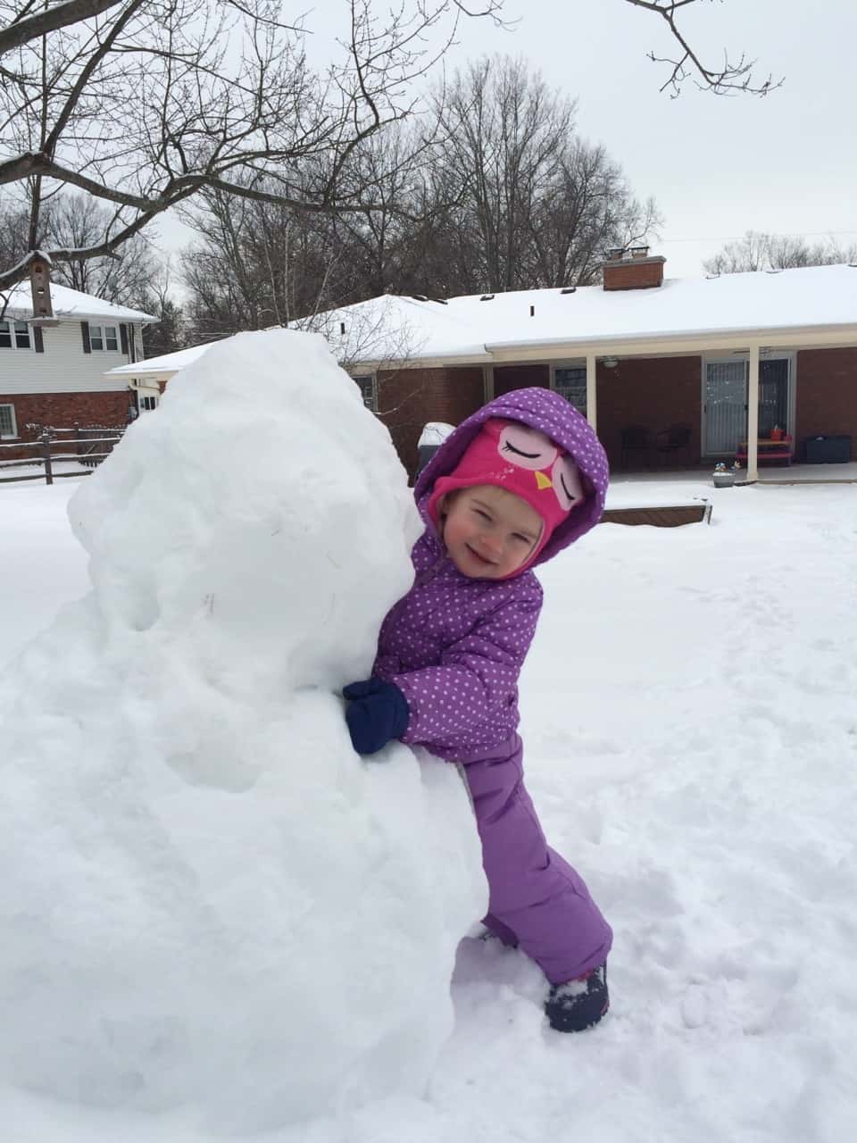 The girls had fun in the snow this morning, but, gosh, do I hope it was the last time this season. Spring!