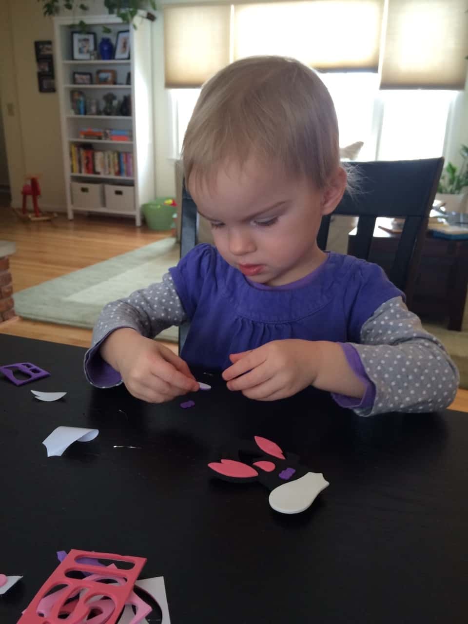After their fun in the snow, the girls enjoyed making elephants, monkeys, and birds.