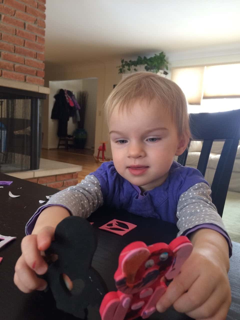 After their fun in the snow, the girls enjoyed making elephants, monkeys, and birds.