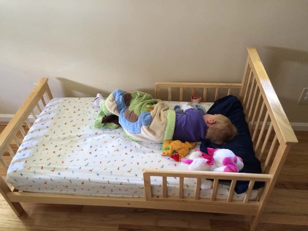 Goodbye Pack-n-Play! Gwen was so thrilled to finally get to take a nap in her new naptime bed. Big girl! Why am I feeling the tiniest bit sad?