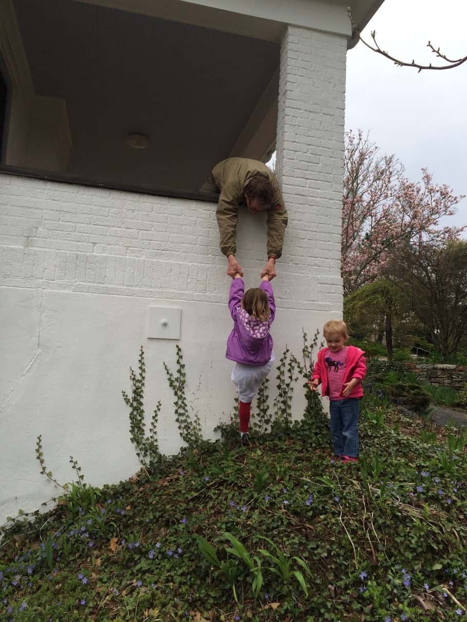 “Mama, come see my new trick.” I didn’t catch a picture of the proud spidergirl when she reached the top, but she had a huge smile.