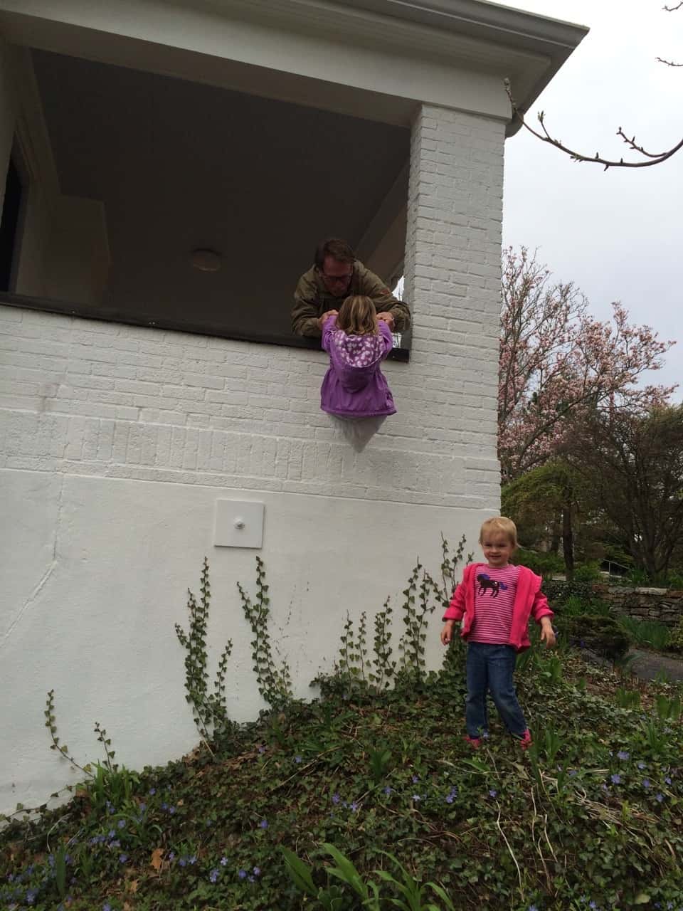 “Mama, come see my new trick.” I didn’t catch a picture of the proud spidergirl when she reached the top, but she had a huge smile.