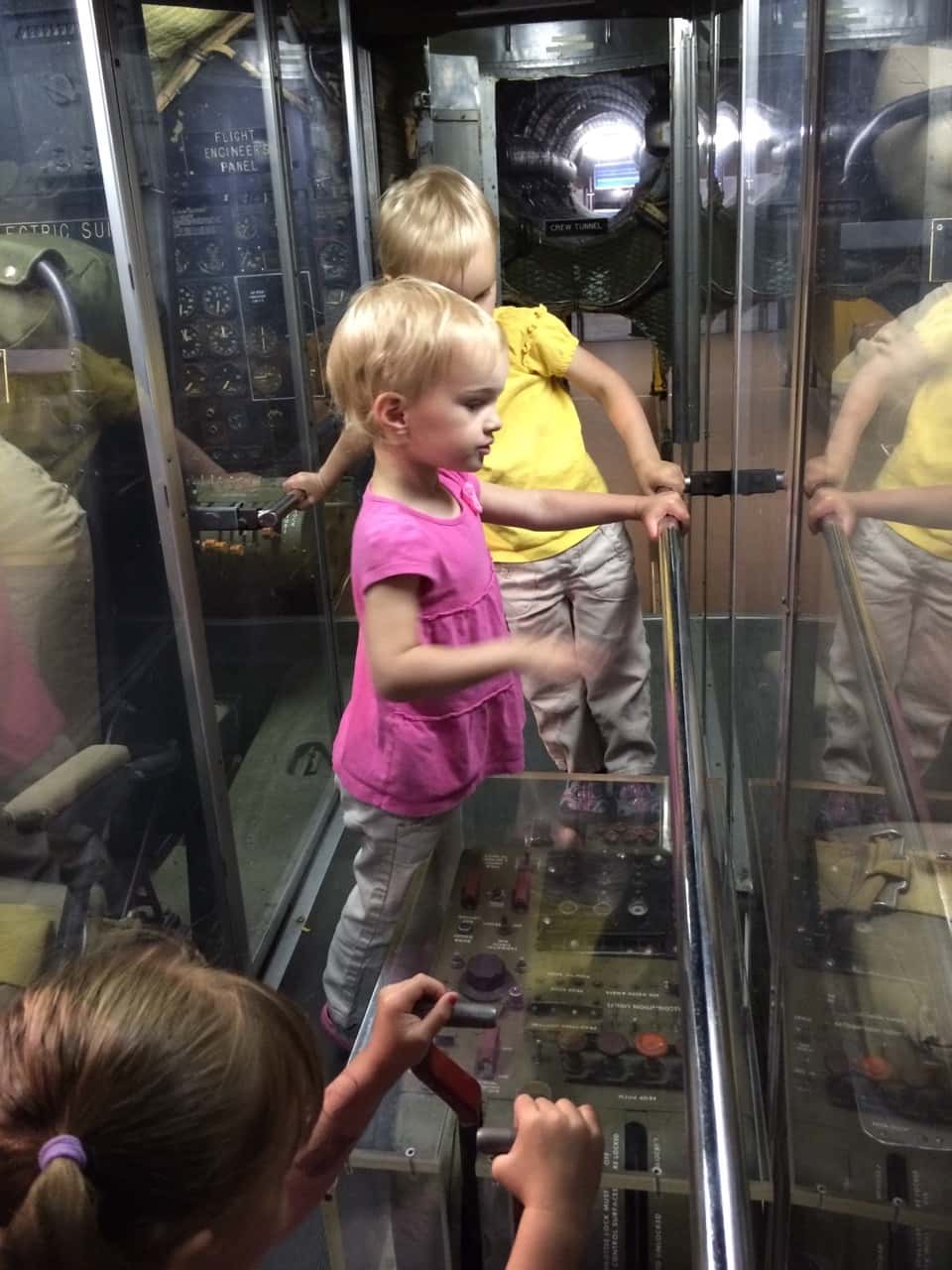 John’s wish finally came true. We made our first trip to the Air Force Museum today. Everyone had a good time, but my favorite part was listening to Gwen as she pushed Josie around in a stroller. “Hey! Look at this Jos. It’s an airplane!”