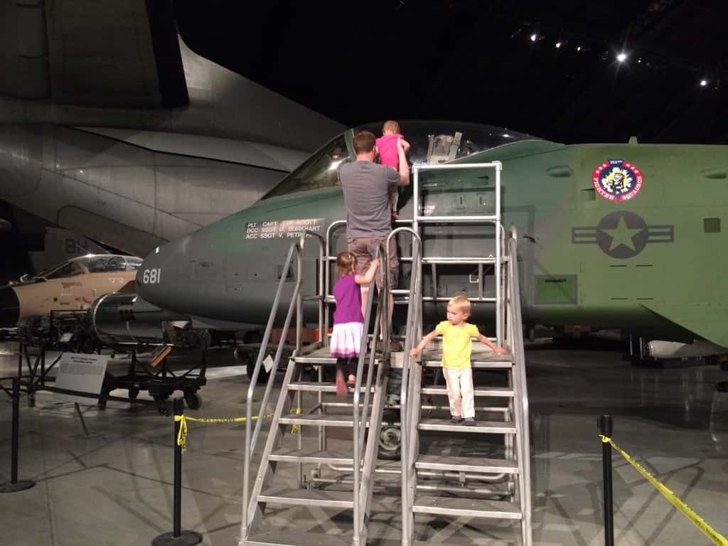 John’s wish finally came true. We made our first trip to the Air Force Museum today. Everyone had a good time, but my favorite part was listening to Gwen as she pushed Josie around in a stroller. “Hey! Look at this Jos. It’s an airplane!”