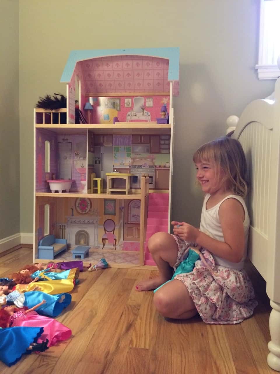 Abby loved playing with her new dolls and dollhouse today, but would like to give back the cold. We both agree that it was a crummy fifth birthday present.