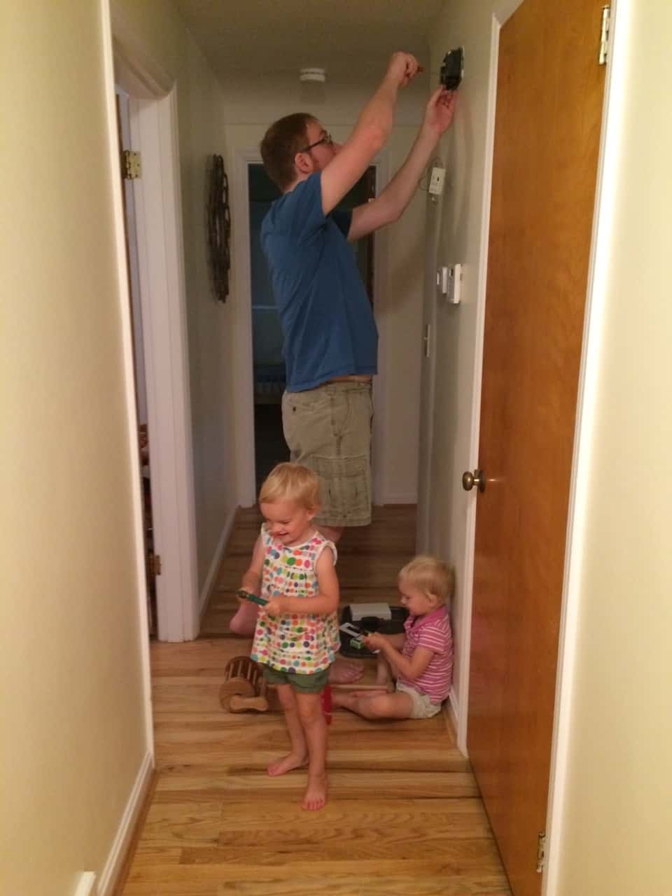 Happy Father’s Day to a wonderful, Papa!  
“Can I help?”  
“Papa, flip me over.”  
Playful parenting is one of his many talents. What lucky girls!
