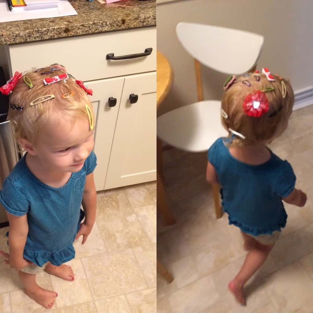 Isn’t Gwen lucky to have a big sister to style her hair?
