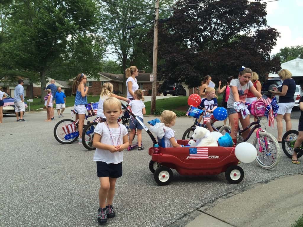 Kudos to our neighborhood for making each kid feel like a winner! My girls won ribbons for “most patriotic twins” and “best decorated scooter” in the 4th of July parade. They’ll definitely want to spend even more time decorating their entries next year!