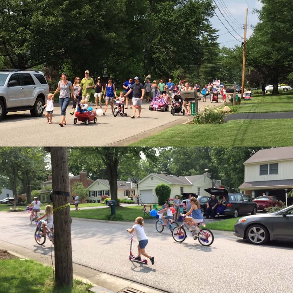 Kudos to our neighborhood for making each kid feel like a winner! My girls won ribbons for “most patriotic twins” and “best decorated scooter” in the 4th of July parade. They’ll definitely want to spend even more time decorating their entries next year!