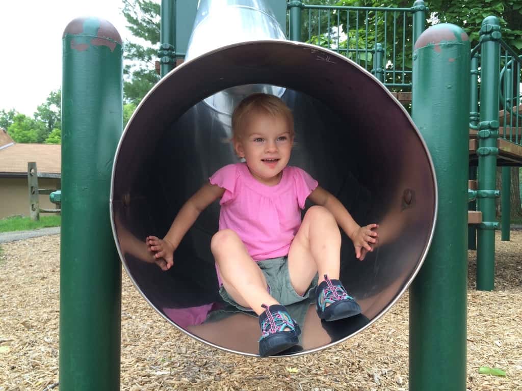 One of my favorite parts of the day is listening to the girls recount their morning adventures to John when he returns home from work. Today, Abby started by telling him about her mastery of the monkey bars. Josie heard this and cam running down the hallway from the bathroom, pants-less, of course, screaming “I rode the bumpy slide!” I rode the bumpy slide.“ I then heard Gwen shouting from the other room, "I did the tunnel slide!” I think they were all proud of their bravery and athleticism at Stephan Field.