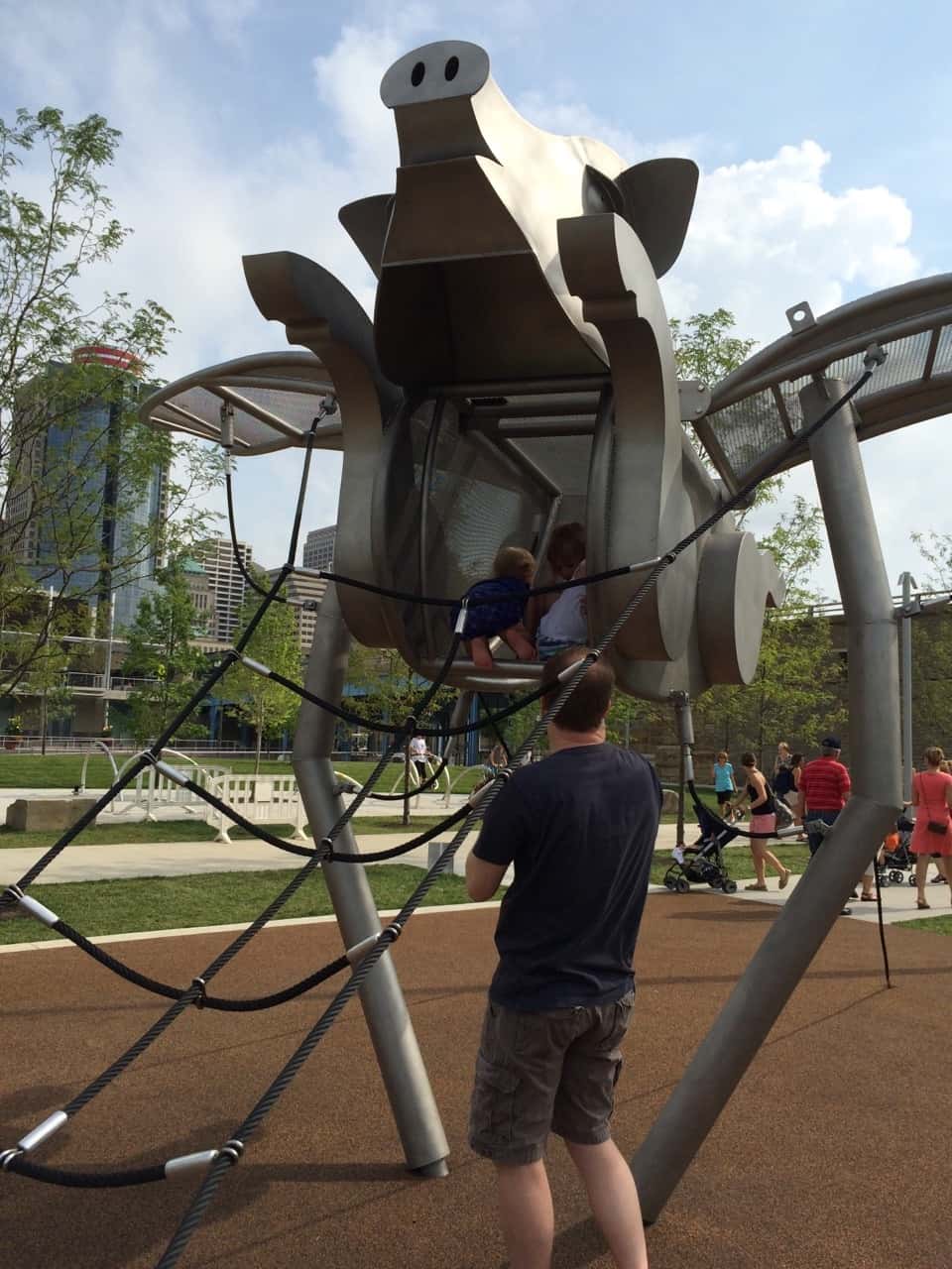 “Can I come too?” Yes, Josie! We all got to enjoy Smale Riverfront Park today.