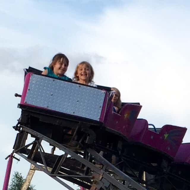 Fun times at the Deer Park festival, especially for Abby. She loved her first ride on a roller coaster, and a Ferris wheel.