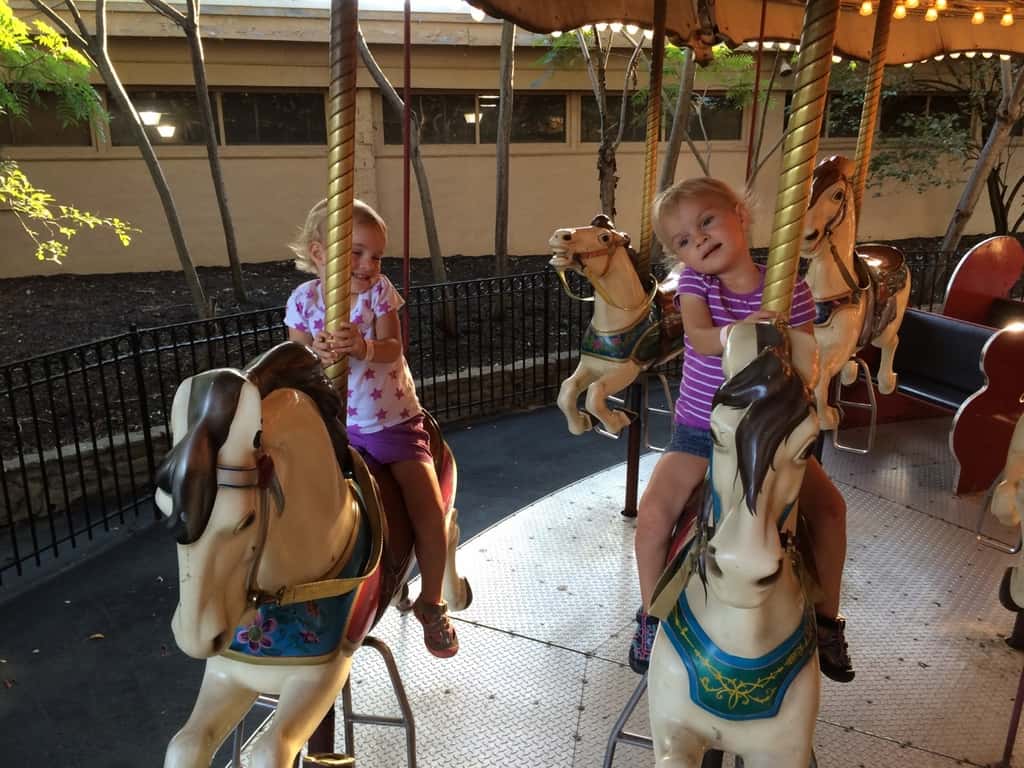 The girls are still talking about our trip to Coney Island last night. A sample conversation:  
Gwen - “I rode the roller coaster!”  
Josie - “I did not. Too scary! But, I liked the FAST slide. And the ferris wheel, and, and I did not ride the boats.”