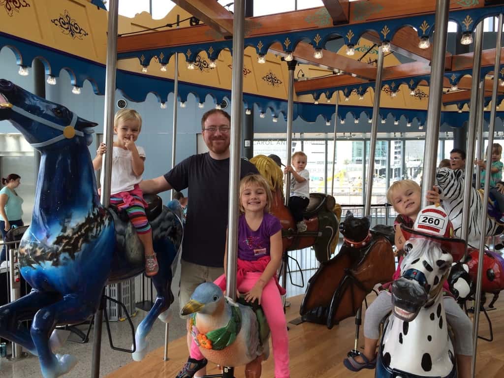 These girls love Smale Riverfront Park.