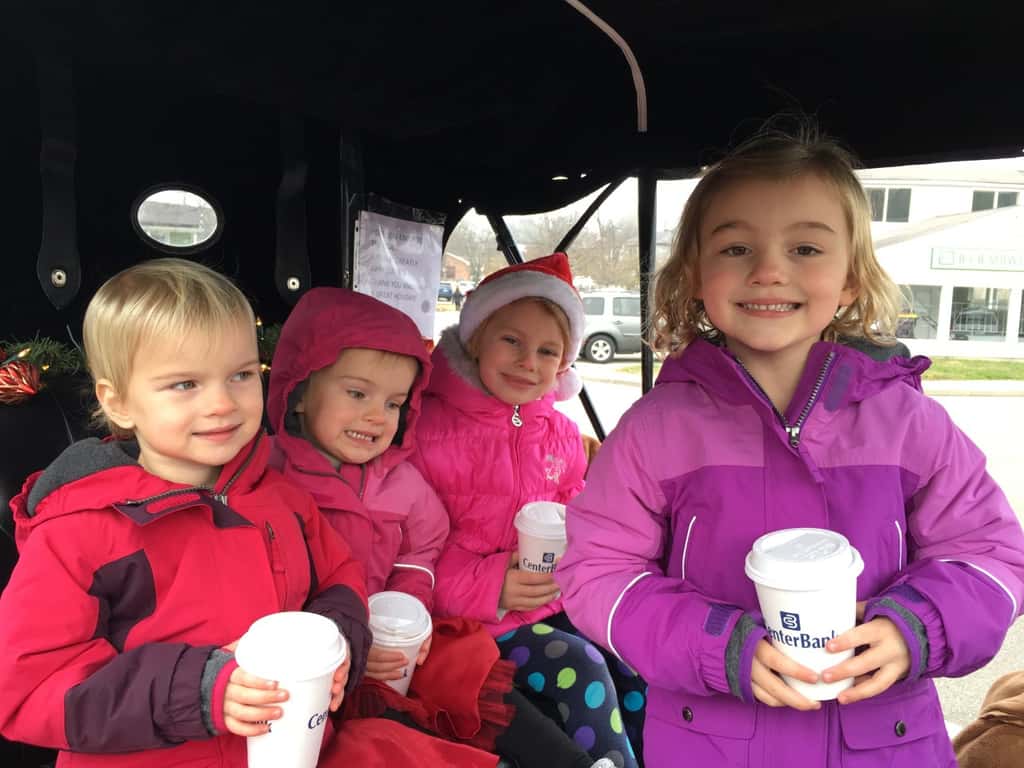 What a great day! It started with craft fun at the Madeira Moms kids holiday party. Free carriage rides through the business district, and free hot chocolate by a fire followed that. St. Nicolas later delivered treat bags to all the kids in the neighborhood. And now, as I type this, all three of our girls are playing at a friend’s house. Gosh, I love living in Madeira!