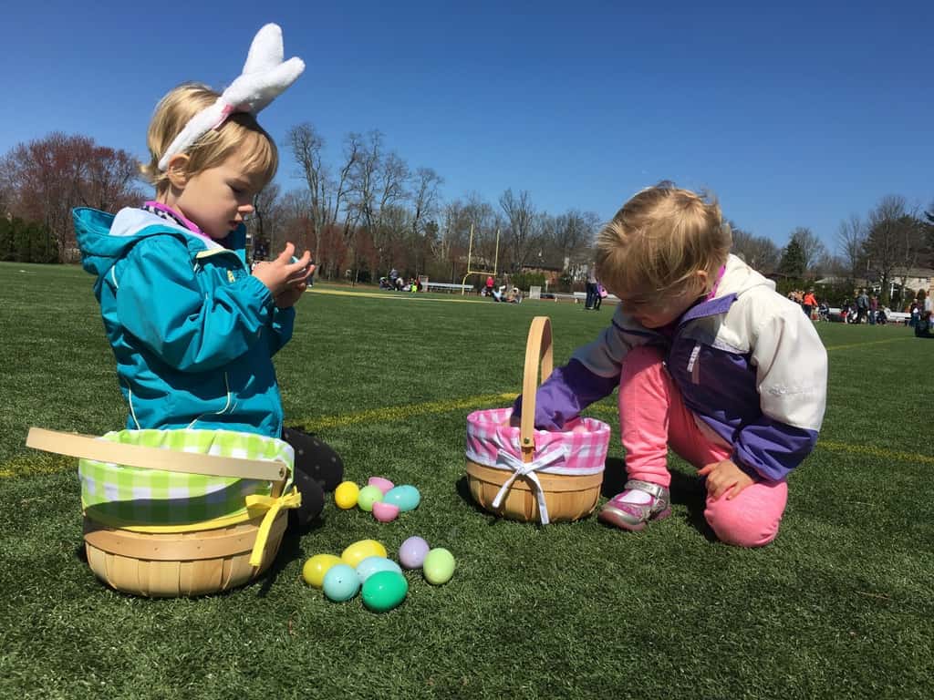 Two Easter egg hunts in one day! Candy, games, friends… what a fun day!