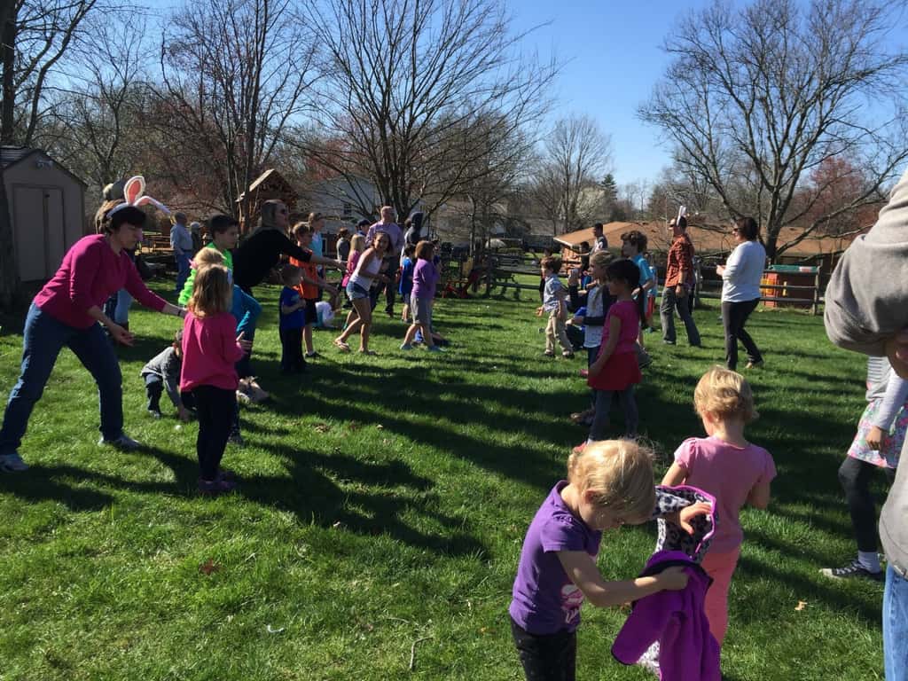 Two Easter egg hunts in one day! Candy, games, friends… what a fun day!