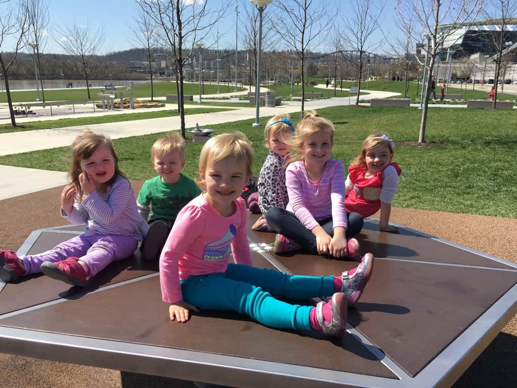 After storytime today, we had wonderful time with friends at Smale Riverfront park.