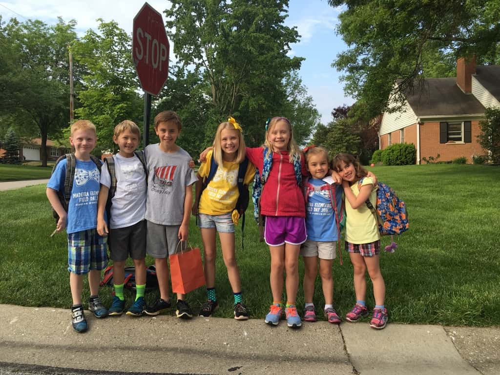 Last time at the bus stop this school year!