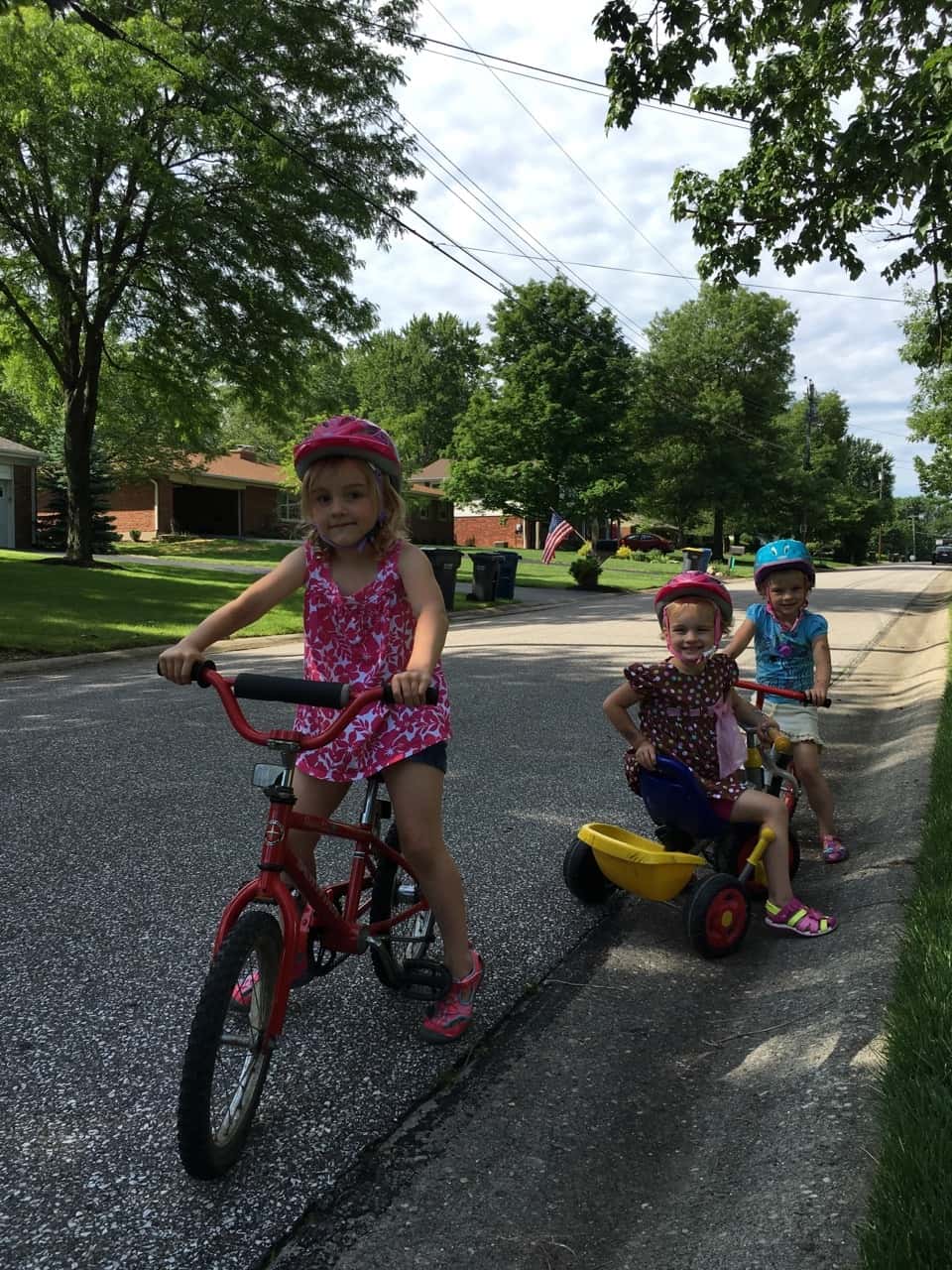 We spent the first day of summer vacation on bikes and picnicking at Smale Riverfront Park with Auntie Em.