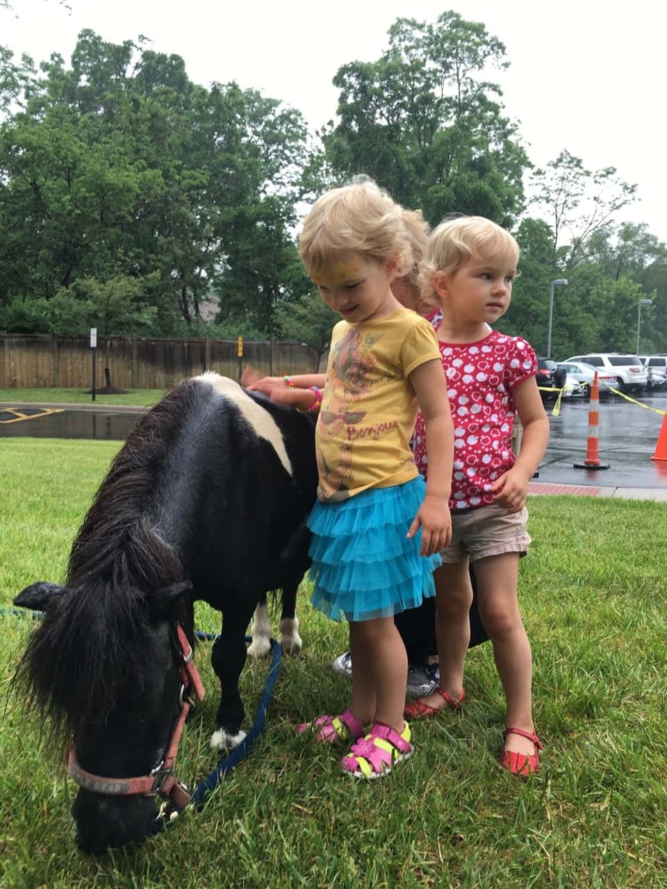 Ice cream social fun at the JCC! Gwen and Josie really liked sharing their ice cream.