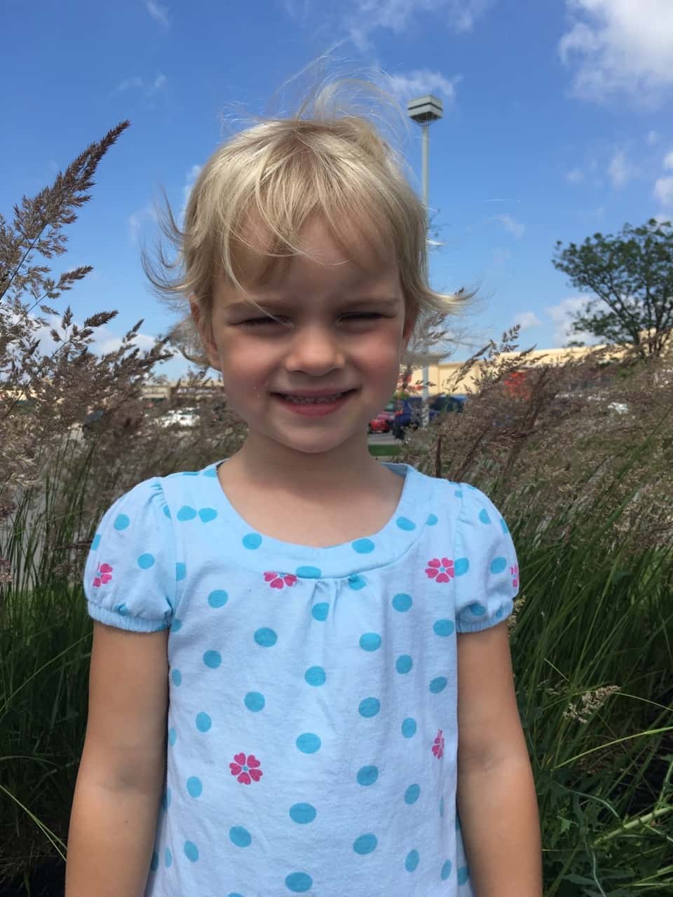 These silly girls wanted their pictures taken in the tall grass near Costco! I guess they can appreciate something pretty in nature wherever they find it.
