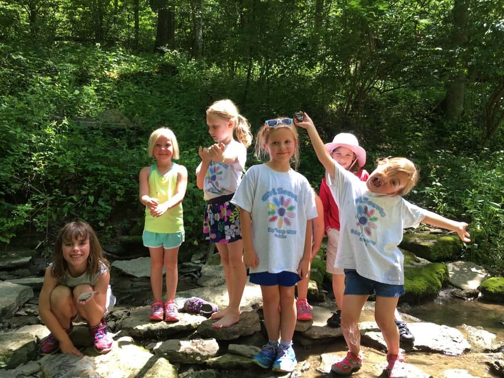 I am so proud of these Daisy Girl Scouts (and sisters)! They all did such a great job hiking and creeking today at French Park! And, they had a really good time too!