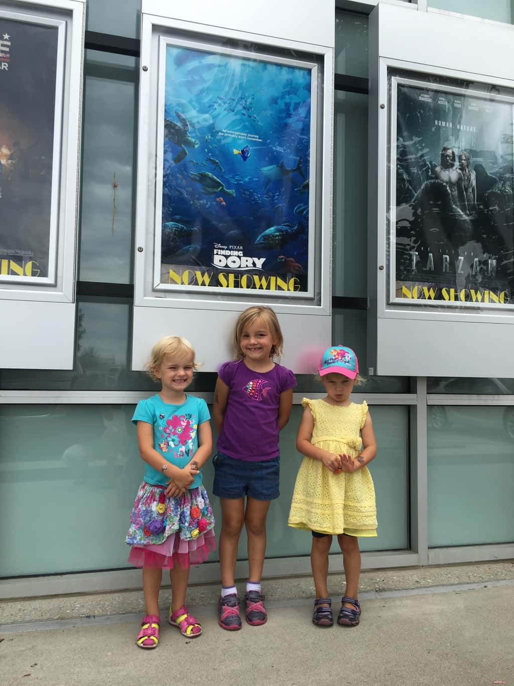 Gwen and Josie’s first movie in a movie theater! Gwen enjoyed the movie much more than the photo.