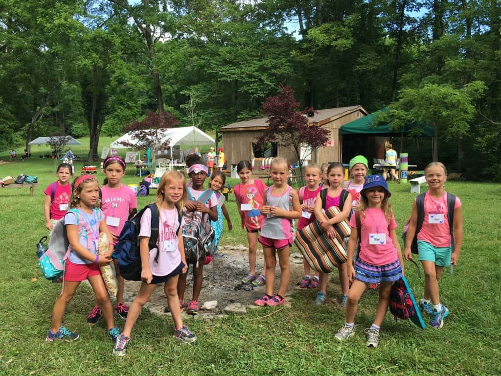 Our first two days of Girl Scout camp at French Park were super fun! The girls hiked, tie-dyed t-shirts, played games like “drip drip drench,” made wind chimes, painted, sent PAs to “jail,” and more. Three more days to go – and tomorrow Gwen and Josie get to join the fun!