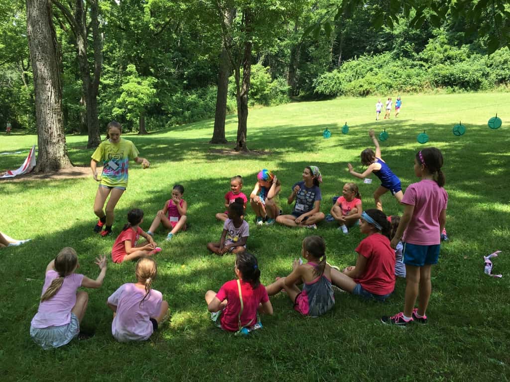 Our first two days of Girl Scout camp at French Park were super fun! The girls hiked, tie-dyed t-shirts, played games like “drip drip drench,” made wind chimes, painted, sent PAs to “jail,” and more. Three more days to go – and tomorrow Gwen and Josie get to join the fun!