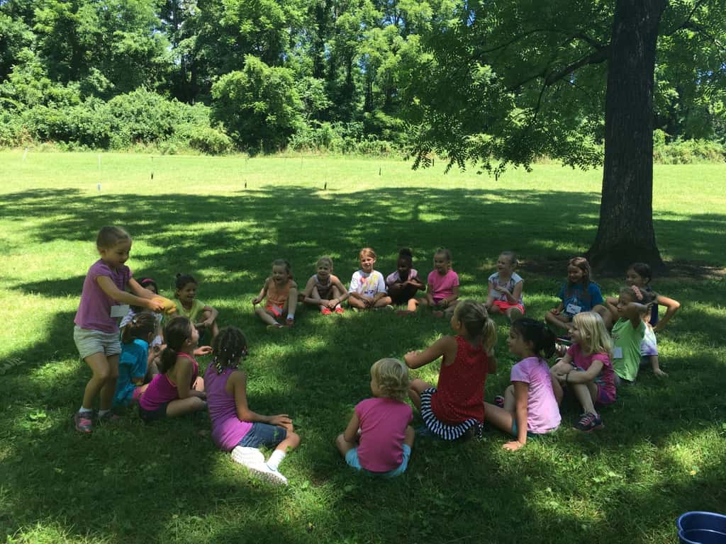 Day four of Girl Scout camp was filled with outdoor art, and science experiments – sun transfers, painting, nature photography, gloop, coke rockets, dancing raisins, static electricity, homemade sorbet. The girls also played a much needed, long game of “drip, drip, drench.”