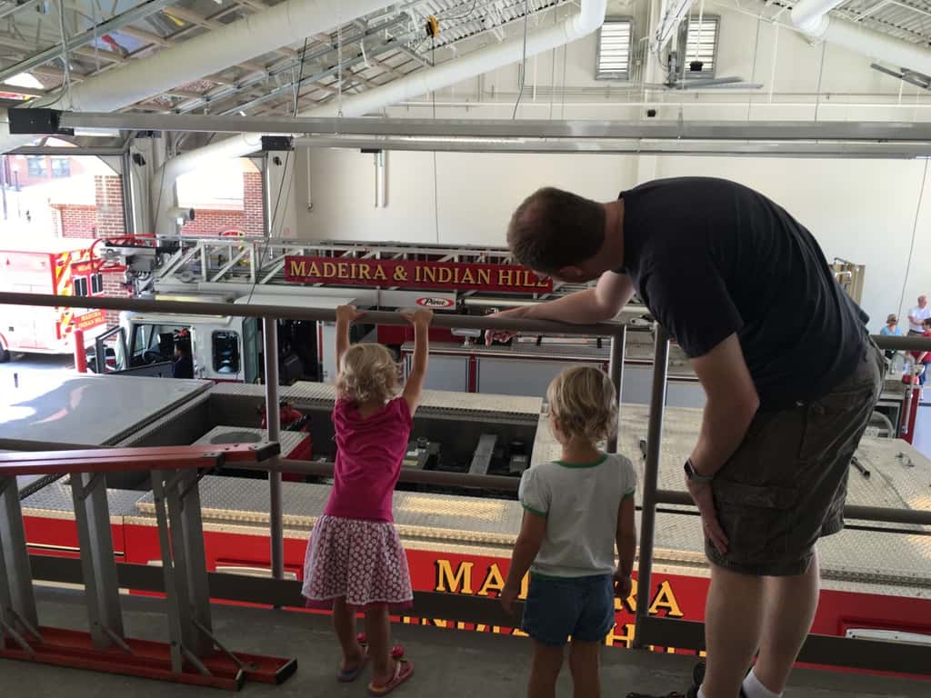 The new fire station is nice, but being able to climb on the trucks was definitely the highlight for kids at the open house today.