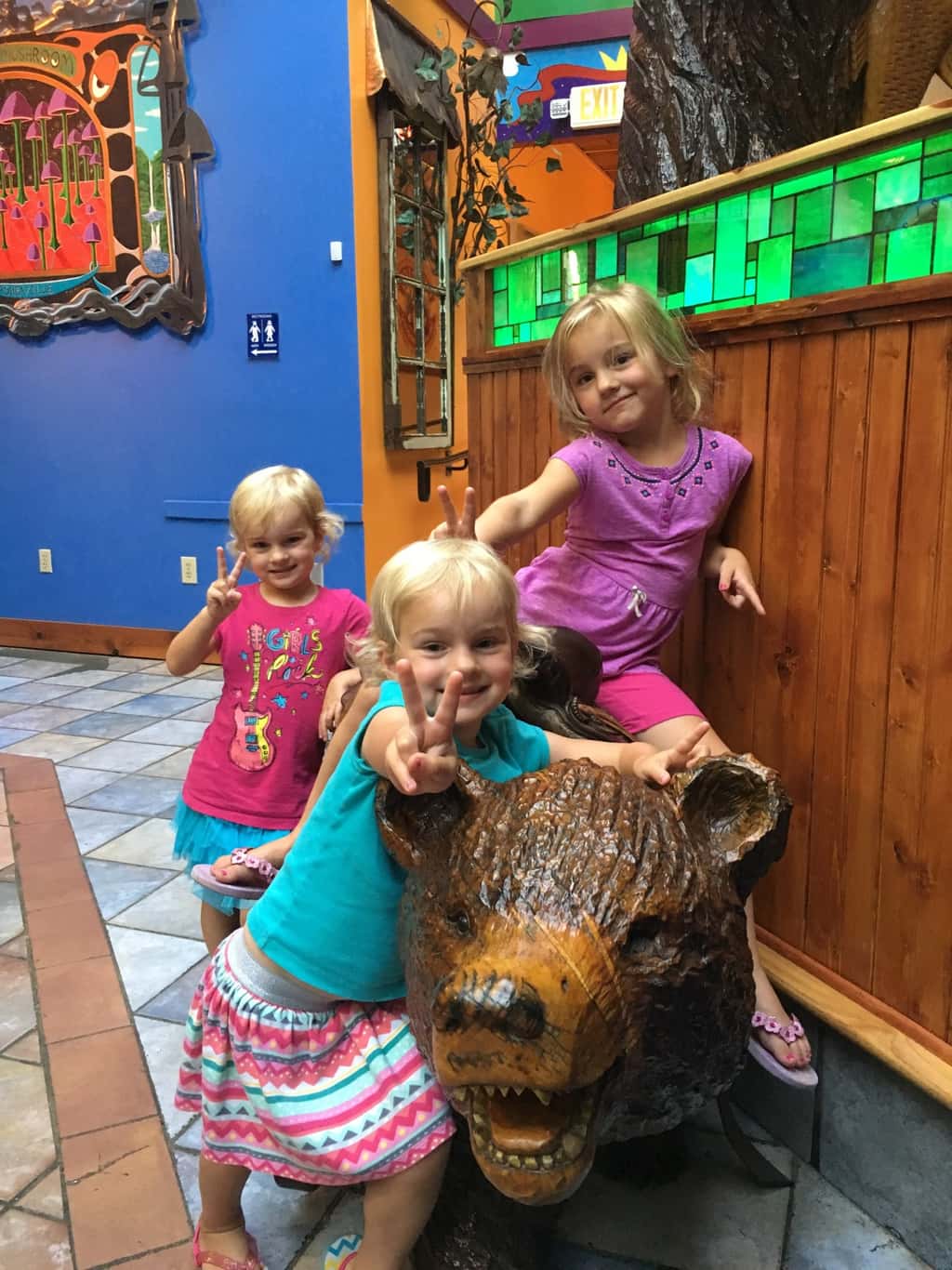Vacation day 1: Mellow Mushroom was still delicious, and more entertaining with kids. Downtown Asheville was surprisingly happening on a Monday night.
