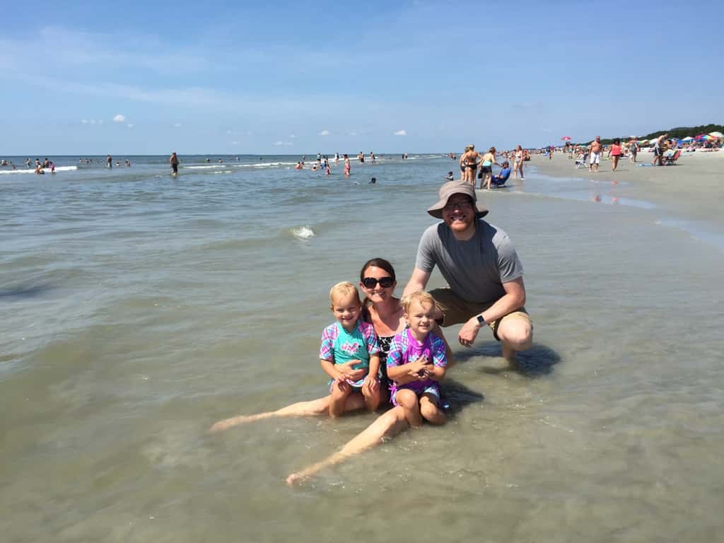 Vacation day 3: We had a blast playing at the beach on Hilton Head Island. It was their first time at the ocean, and Gwen and Josie loved it! Gwen especially liked crashing into the waves. Abby and Josie really liked playing in the sand.