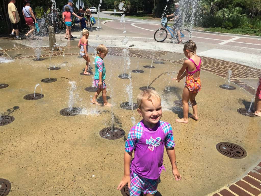 Vacation day 3: We had a blast playing at the beach on Hilton Head Island. It was their first time at the ocean, and Gwen and Josie loved it! Gwen especially liked crashing into the waves. Abby and Josie really liked playing in the sand.