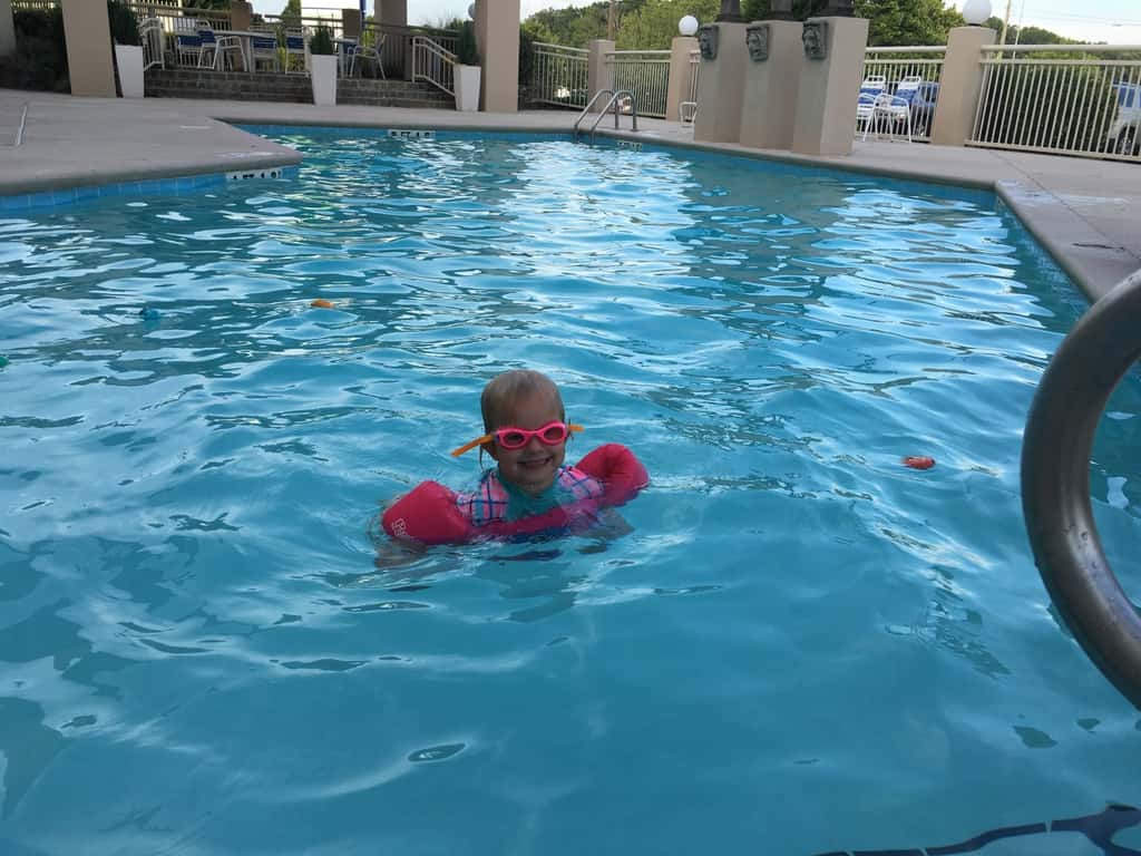 Vacation day 6: We swam, said our good-byes to Auntie Em and kitties, drove back to Asheville, swam some more, and started to feel ready to soon be home again.