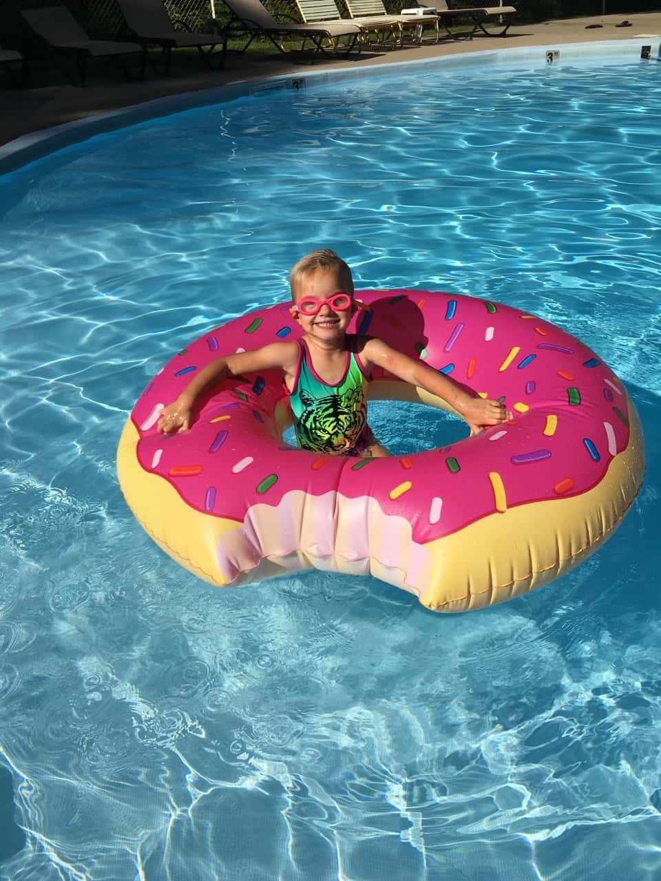 I thought it was cool enough today to visit the zoo. The girls thought it was hot enough to swim.