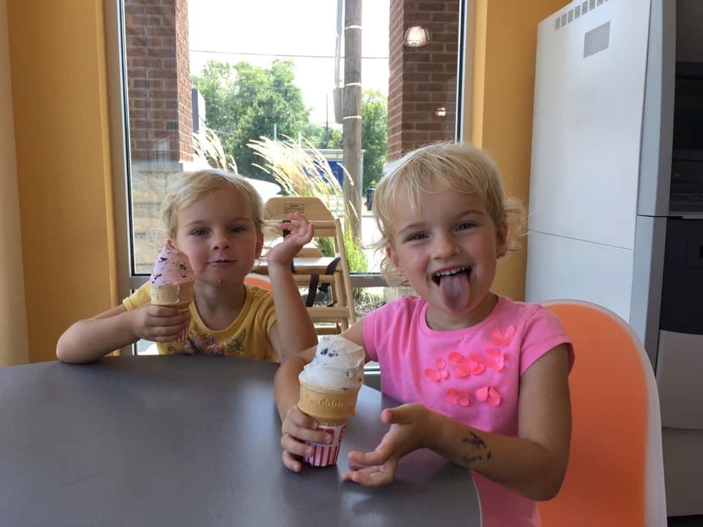 Two days of twin playgroup fun last week! Both started at a local park, and ended with ice cream.
