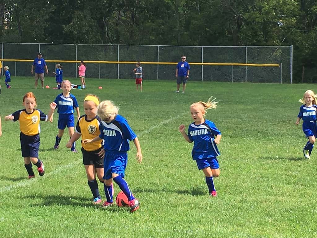 First soccer game of the year was a loss against Mariemont, but they played hard and seemed to have fun!
